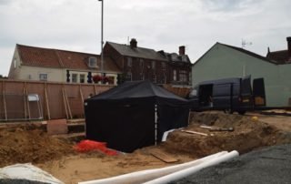 Image of an exhumation in Gorleston-on-sea for a case study by rbexhumations